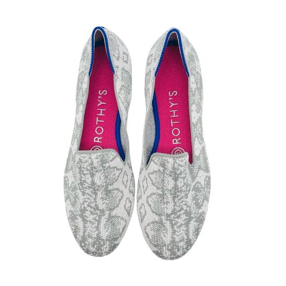 Rothy's The Loafer Ivory Grey Snake Women’s Size 8.5 - Picture 3 of 9